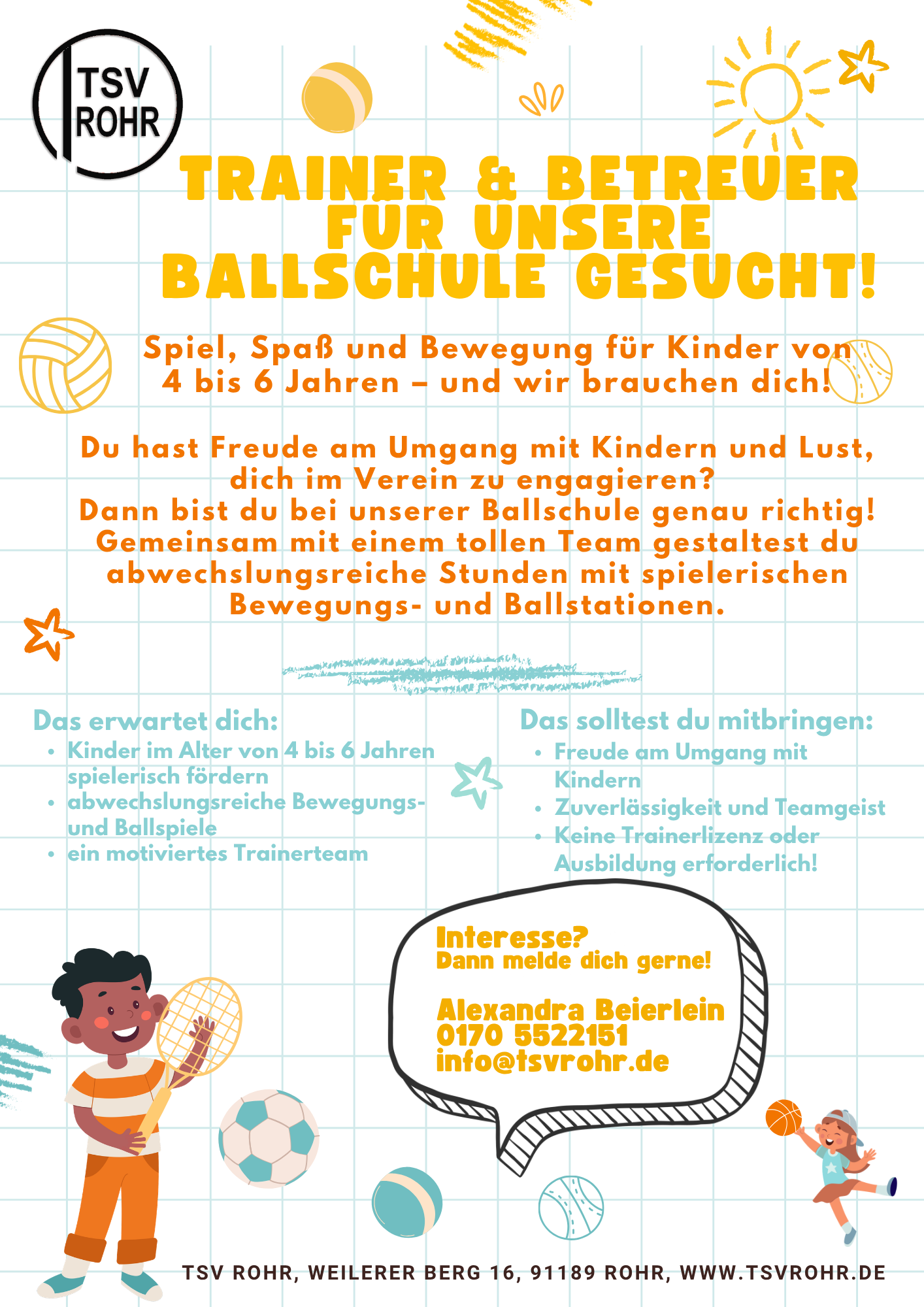 ballschule trainer gesucht